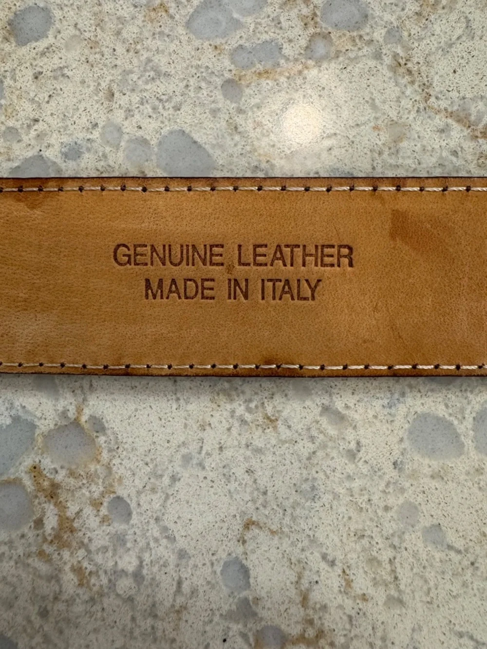 Men's L/37 Mock Alligator Leather Belt by Charles Tyrwhitt London, Made in Italy